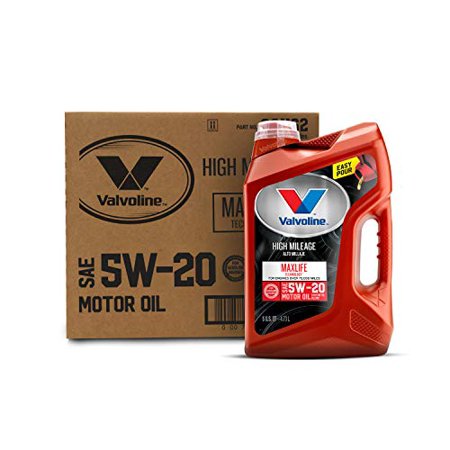 Valvoline High Mileage with MaxLife Technology SAE 5W-20 Synthetic Blend Motor Oil 5 QT, Case of 3