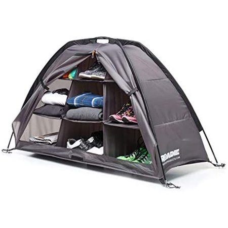 ROADIE Tent & RV Organizer with Zippered Flap  9-Shelf Storage -Patent Pending