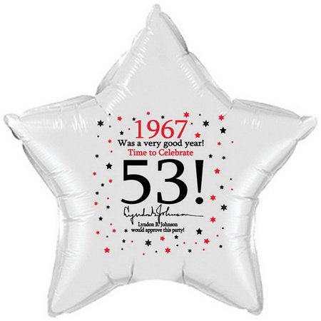 Partypro TQP-9253 1967 53Rd Birthday Star Balloon