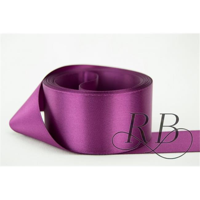 Ribbon Bazaar Double Faced Satin 7/8 Inch Dusty Plum 50 Yards 100% Polyester Ribbon