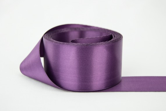 Ribbon Bazaar Double Faced Satin 1/8 Inch Amethyst 50 Yards 100% Polyester Ribbon
