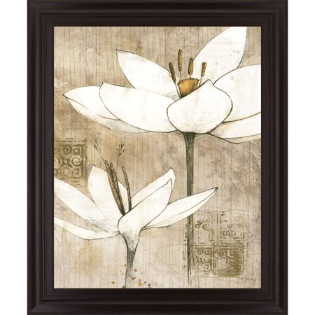 Classy Art Pencil Floral I by Avery Tillman Framed Print Nature Wall Art 28 in. X 34 in., Framed in Dark Chocolate