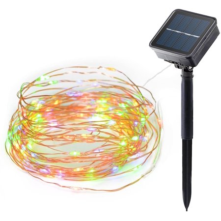 Ecohut Solar Outdoor String Lights 200 LED Multi-Color Rope Light 80 Feet IP65 Water Frost Resistance for Garden Yard Fence Path Patio Frontdoor Chris