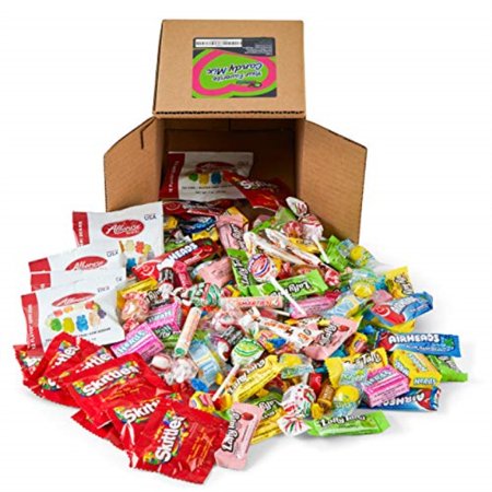Your Favorite Party Mix of Brand Name Candy! - 5 Pound Bulk Box of Gummi Bears, Tootsie Rolls, Skittles, Lemonheads, Jaw Busters & More by Snackadilly