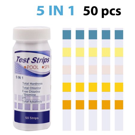DAILY GOLF TOOLS Swimming Pool Test Strips Papers Spa Testing Strips Kit Set PH Total Chlorine Free Chlorine Bromine Total Alkalinity Hardness Water C