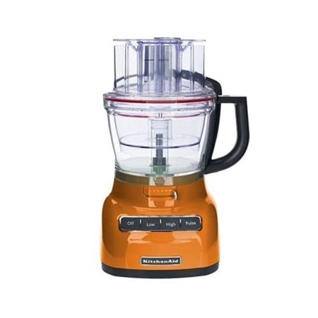 KitchenAid 13-cup Food Processor, KFP1333 Slicing Thickness Control System (Tangerine) (Renewed)