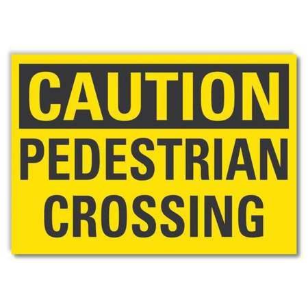 LYLE LCU3-0255-RD_14x10 Caution Sign,Self-Adhesive Vinyl,10 in H