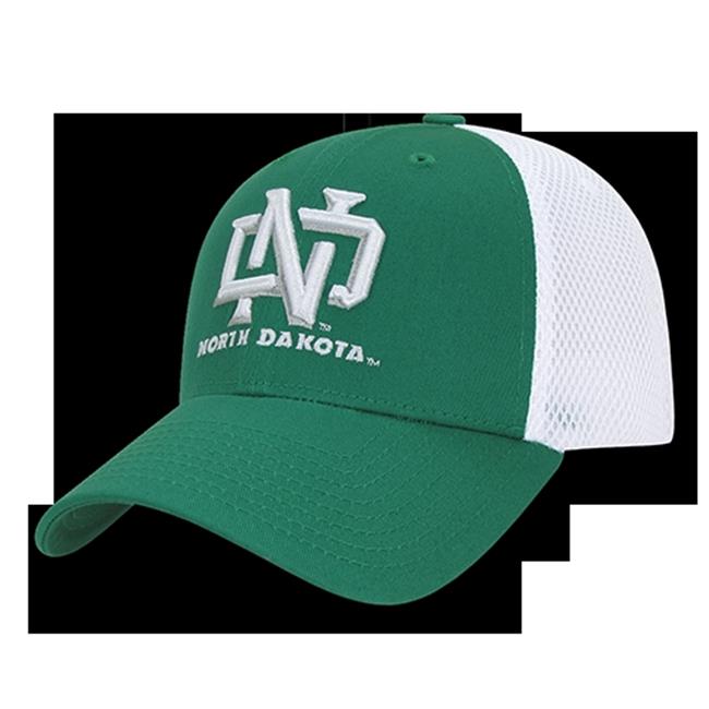 W Republic Apparel 1021-141-KELWHT North Dakota Structured Mesh Flex Cap, Kelly