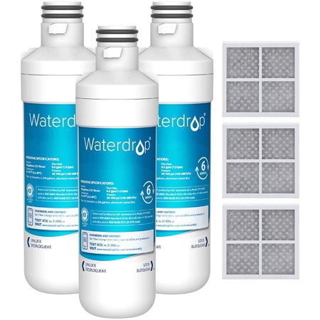 Waterdrop MDJ64844601 Refrigerator Water Filter and Air Filter, Replacement for Kenmore 46-9980, 9980, ADQ74793501, ADQ74793502 and LT120F Combo, Pack