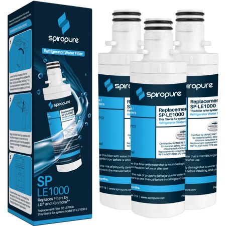 SpiroPure Refrigerator Water Filter Replacement for LG LT1000P  ADQ747935  MDJ64844601  9980  FL-RF46  ADQ74793501  AQF-LT1000P  GF-1000P  ADQ74793502