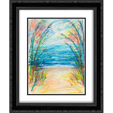Path to the Water 2x Matted 20x24 Black Ornate Framed Art Print by Coolick  Ann Marie