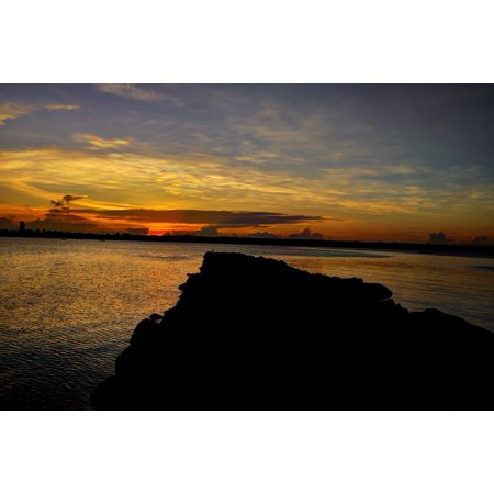 Canvas Print Beach Golden Hour Water Golden Ocean Sunset Sea Stretched Canvas 10 X 14