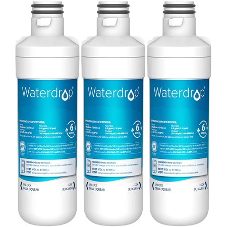 Waterdrop LT1000PC ADQ747935 MDJ64844601 Refrigerator Water Filter  Replacement for LG® LT1000P®  ADQ74793501  ADQ74793502  Kenmore 46-9980  9980  L