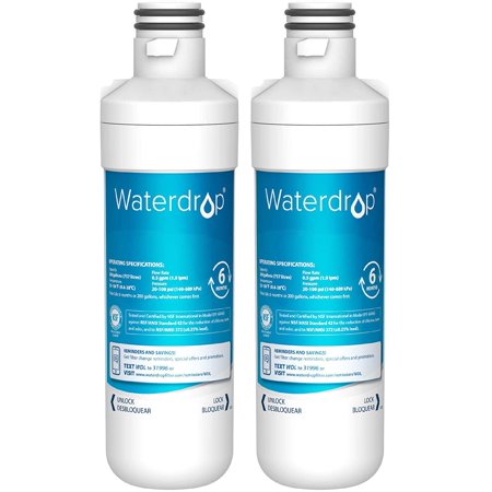 Waterdrop LT1000PC ADQ747935 MDJ64844601 Refrigerator Water Filter  Replacement for LG® LT1000P®  ADQ74793501  ADQ74793502  Kenmore 46-9980  9980  L