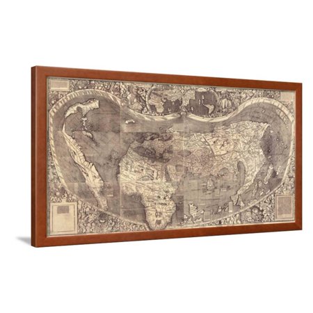 World Map Universalis Cosmographia  1507  Framed Art Print Wall Art by Martin Waldseem�ller Sold by Art.Com