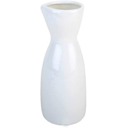 2723, White Porcelain Sake Carafe Sake Bottle for Cold Sake and Hot Sake Microwave Safe, 4 Ounce