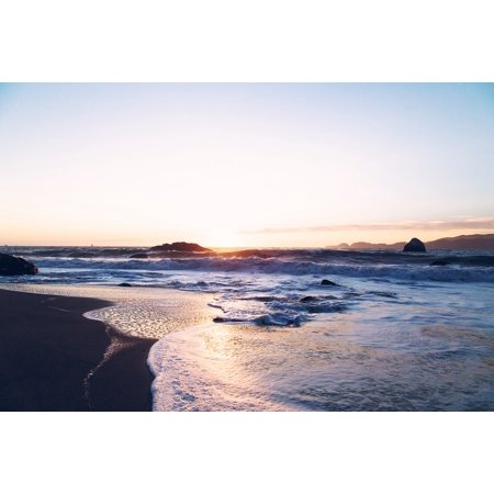 Canvas Print Waves Ocean Foam Sea Focus Spray Coast Shore Stretched Canvas 10 X 14