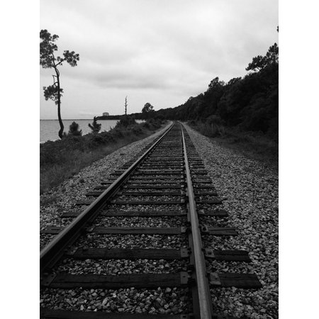 Canvas Print Water Ocean Path Rail Nature Beach Sea Nobody Stretched Canvas 10 X 14