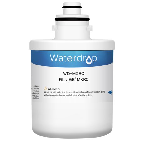 Waterdrop MXRC Replacemnet Refrigerator Water Filter, Compatible with GE MXRC, FXRC, FXRT, HXRC, 9905, 46-9905 & 1E1013