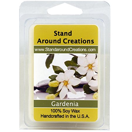 100% All Natural Soy Wax Melt Tart - Gardenia: This Exquisite Aroma of Tropical Gardens with a Top Note Sweet Green and a Floral Body Intense and Rich