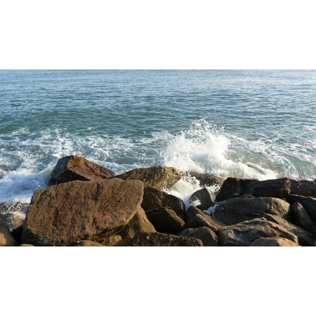 Canvas Print Atlantic Wave Ocean Surf Spray Surf Stretched Canvas 10 X 14