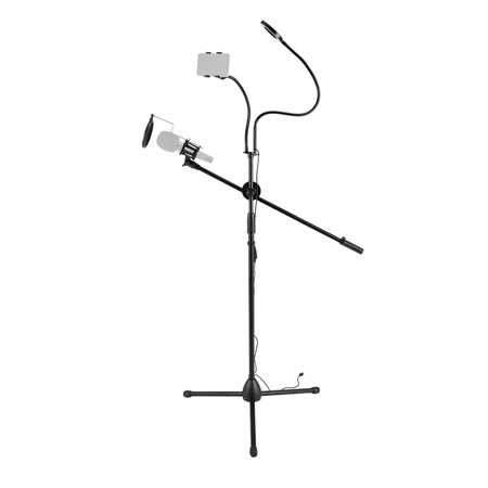 Lixada 3.5  Selfie Ring Light with Tripod Stand & Cell Phone Holder & Mic Stand & Pop Filter for Live Stream / Makeup Compatible with and Android Smar