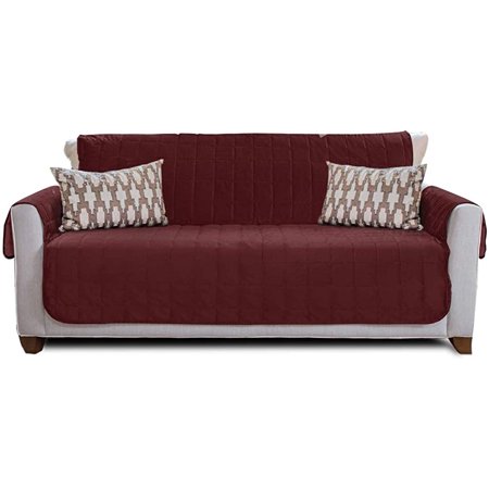 Gorilla Grip Original Velvet Slip Resistant Large Sofa Protector for Seat Width up to 70 Inch  Patent Pending Furniture Slipcover  2 Inch Straps  Couc