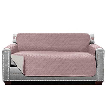 Sofa Shield Original Patent Pending Reversible Loveseat Protector  Many Colors  Seat Width to 54 Inch  Furniture Slipcover  2 Inch Strap  Couch Slip C