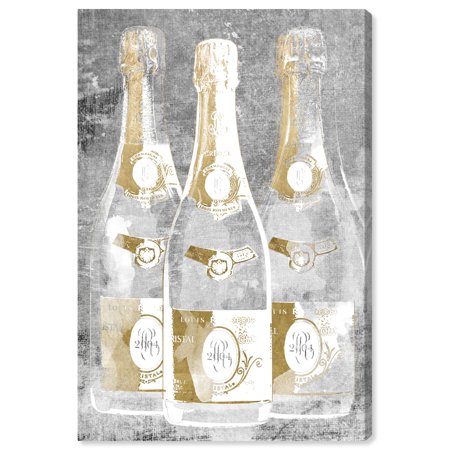 Oliver Gal 'Golden Hour Party White' Drinks and Spirits Wall Art Canvas Print - Gold, White