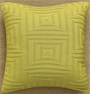 Split P 5105-054-CVR 18 in. Concentric Square Pillow Cover Pear
