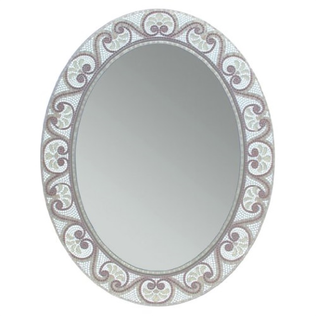 Deco Mirror 23 in. W X 29 in. H Frameless Oval Bathroom Vanity Mirror in Earth Tone
