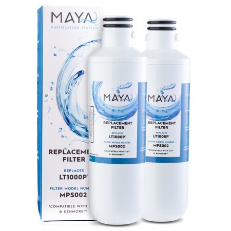 Maya LT1000P Water Filter Replacement, Compatible with: Lg ADQ747935, MDJ64844601, LMXS28626D, LT1000PC, Lt-1000PC Kenmore 46-9980, 469980, 2 Pack - W