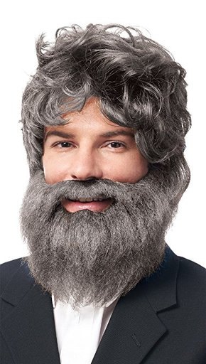 Costume Culture by Franco 23111-15 Smith Moustache & Beard, Grey