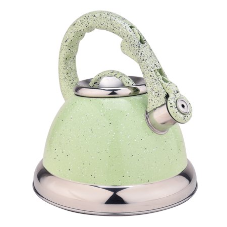 ARC USA 0036 3.2L Green Tea Kettle Food Grade Stainless Steel with Heat Resistance Handle and Loud Whistle