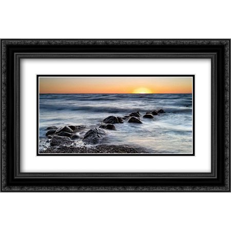 TBD 2x Matted 24x16 Black Ornate Framed Art Print by Bellyk  Daniel J.