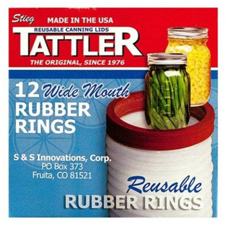 2PC Tattler 1021 Wide Mouth Jar Reusable Rubber Ring, 12-Piece