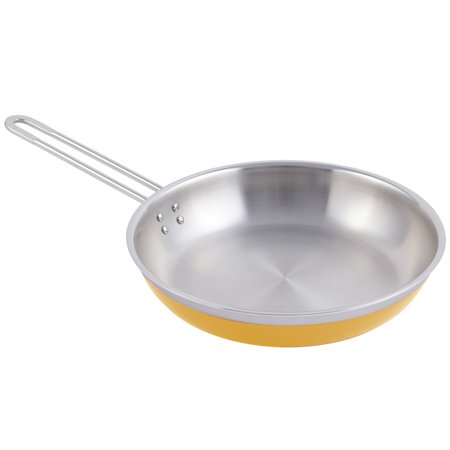Bon Chef 60307 Classic Country French Collection 1 Qt. 20 Oz. Yellow Saute Pan / Skillet with 1 Long Handle