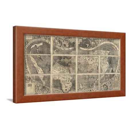 World Map Universalis Cosmographia  1507  Framed Art Print Wall Art by Martin Waldseem�ller Sold by Art.Com