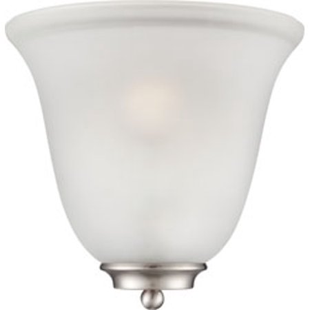 Replacement for 60/5377 EMPIRE 1 LIGHT WALL SCONCE BRUSHED NICKEL with FROSTED GLASS BRUSHED NICKEL TRADITIONAL
