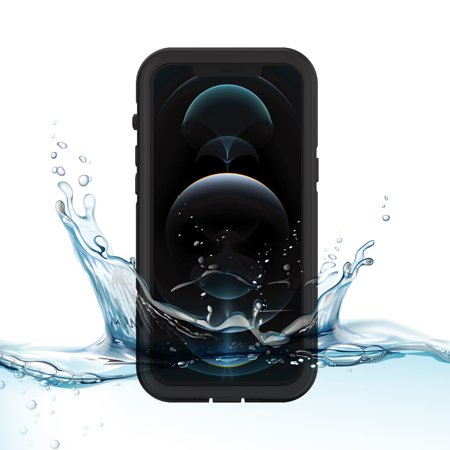 Photo 1 of Body Glove Tidal Waterproof Phone Case for iPhone 12 Pro Max - Black/Clear