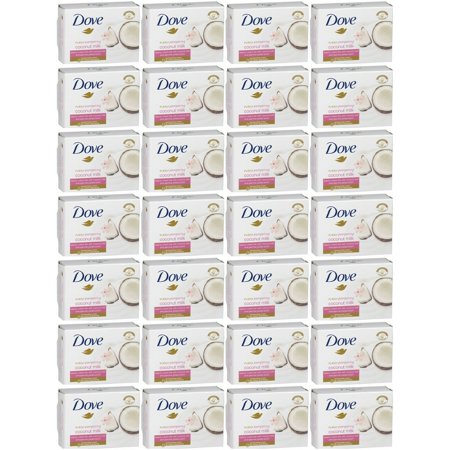 Dove Purely Pampering Coconut Milk Beauty Cream Bar Soap 3.5 Ounce / 100 Gram (Pack of 28)