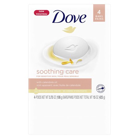 Dove  Soothing Care Moisturizing Beauty Bar for Sensitive Skin WithCalendula Oil Effectively Washes Away Bacteria Hydrating and ReplenishingSkin Care 