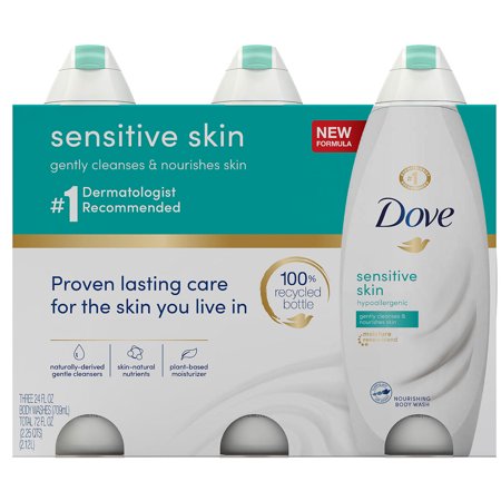 Dove Nourishing Body Wash  Sensitive Skin (24 Fl. Oz.  3 Pk.)