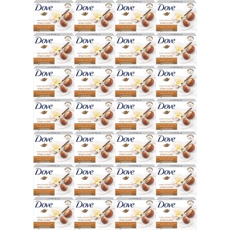 Dove Purely Pampering Shea Butter Beauty Cream Bar Soap  3.5 Ounce / 100 Gram (Pack of 28) Imported Version