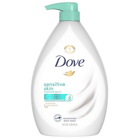 Dove Sensitive Skin Sensitive Skin Body Wash  Fragrance Free  34 Fl Oz