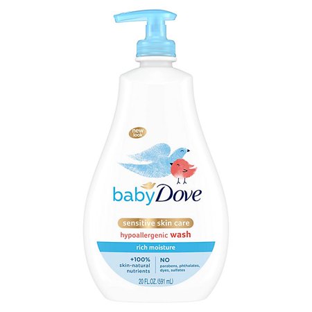 Baby Dove 20 Oz. Tip to Toe Wash in Rich Moisture Specially Formulated Without Fragrance for Sensitive Skin
