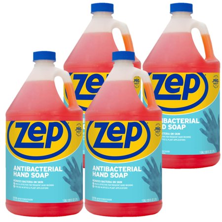 Zep Antibacterial Hand Soap 128 Oz. R46124 (Case of 4) Removes Soils & Bacteria Without Harming Hands!