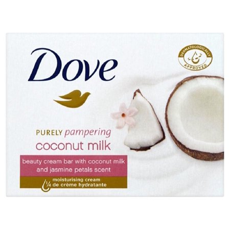 Dove Purely Pampering Coconut Milk  with Jasmine Petals Scent Beauty BarSoap 3.5 Oz / 100 Gr (Pack of 12 Bars)