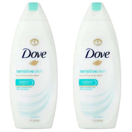 (2 Pack) Dove Body Wash Sensitive Skin 22 Ounce (650ml)