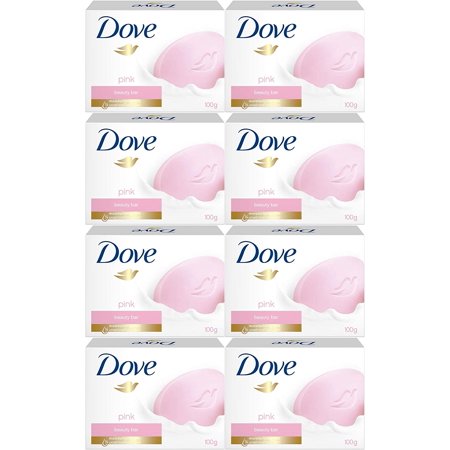 Dove Pink Beauty Cream Bar Soap, 100 Gram / 3.5 Ounce Bars (Pack of 8)
